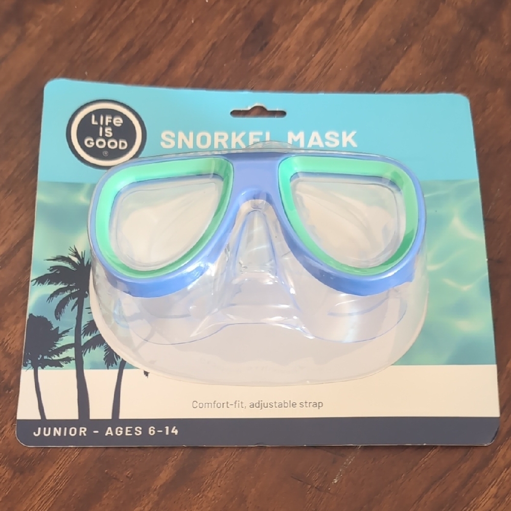 Life‎ is Good Blue and Green Snorkel Mask